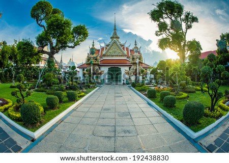 Photo of Landscape Wat Arun Buddhist religious places of importance to the field