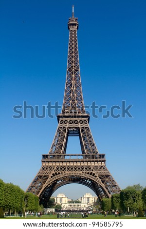 Paris France Eiffel Tower Pictures on Paris Eiffel Tower On A Blue Eiffel Tower Paris France