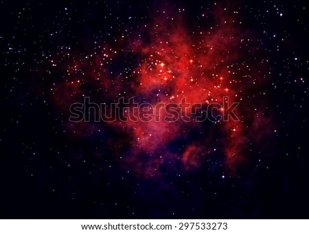 Small part of an infinite star field of space in the Universe. Elements of this image furnished by NASA.