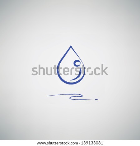 Water Drop Drawing,Vector - 139133081 : Shutterstock