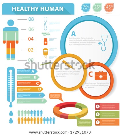 Healthcare and Medical Infographic design vector Healthcare and Medical Infographic design vector