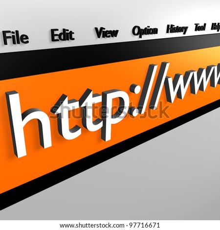 Internet concept Image of address bar Concept of internet browser