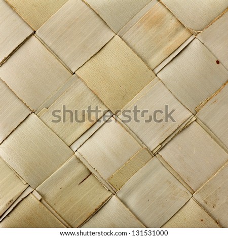 dry palm leaf weave in square format