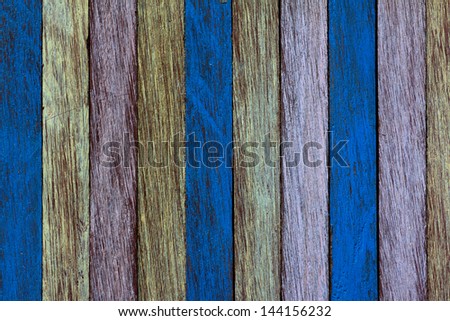 abstract art color wood wall yellow blue purple  shallow deep of field