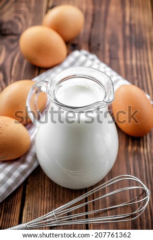 Milk and eggs
