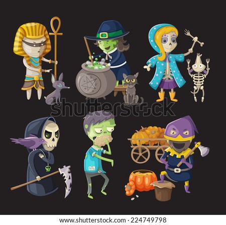 Costumes and traditional halloween characters Costumes and traditional halloween characters