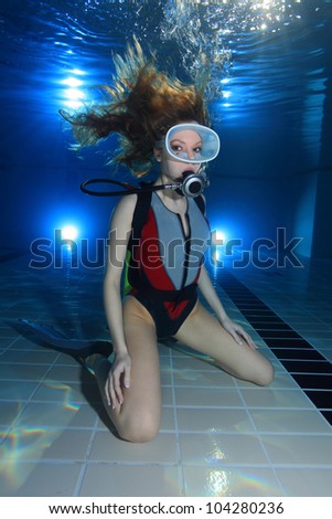 Female scuba diver