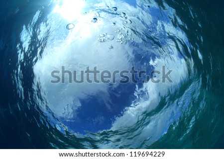 Water surface of the ocean