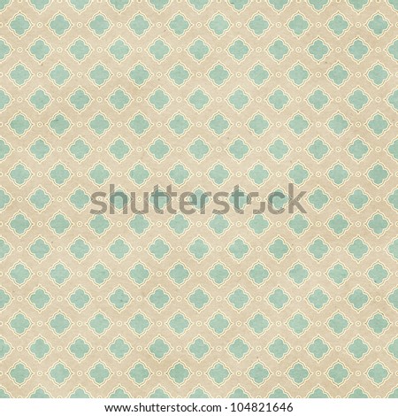 Seamless geometric pattern on paper texture. Classic background