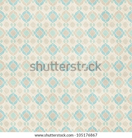 Seamless geometric pattern on paper texture. Classic background