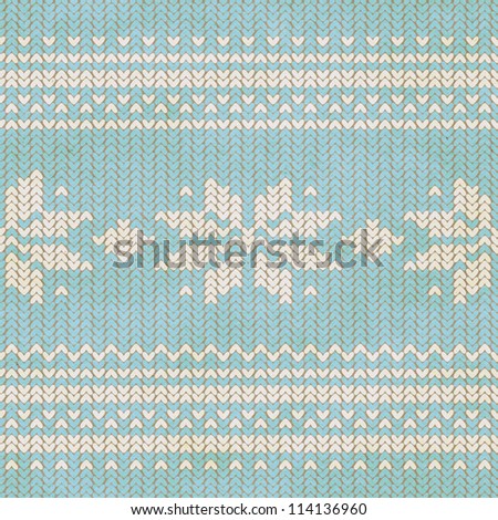 Seamless knitted pattern. Can be combined with plain knitted background.
