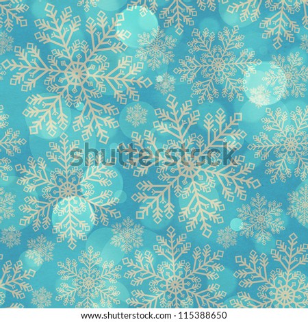 Seamless christmas snowflake pattern. Christmas background