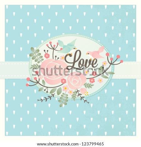 Vector Valentine's day love card template Vector Valentine's day love card template
