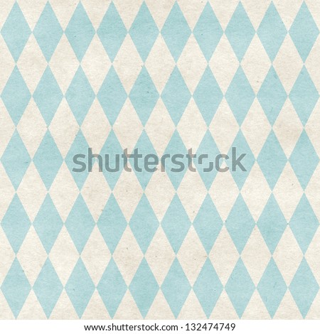 Seamless harlequin pattern on paper texture. Basic shapes backgrounds collection