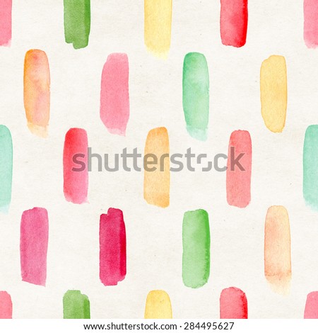 Hand painted seamless watercolor pattern on subtle paper texture