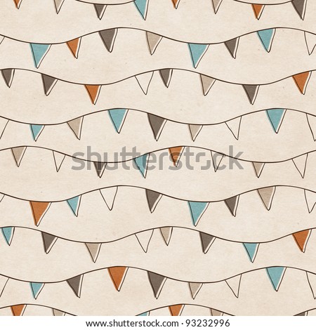Seamless bunting flags background