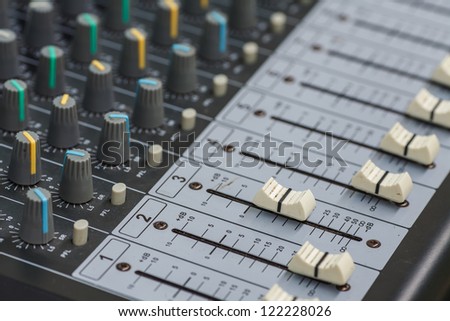 Sound board Mixing console