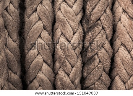 old frayed boat rope