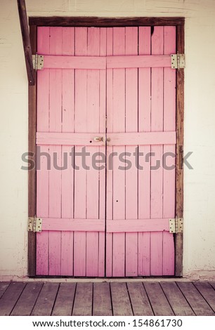 Wooden Pink Door