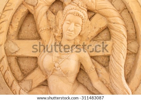 Antique sculpture of clay