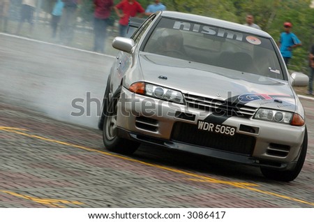 drift car in action