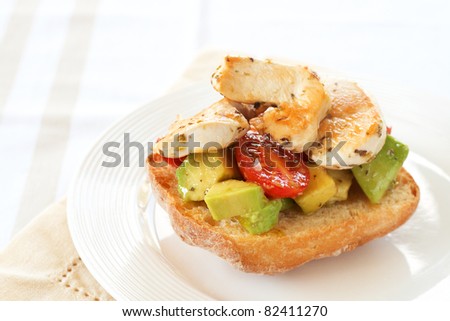 Grilled Chicken Bruschetta