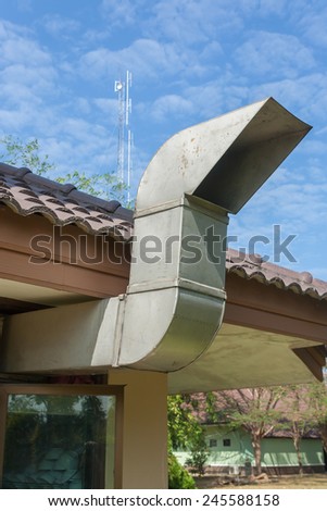 This is a Stainless steel chimneys of kitchen