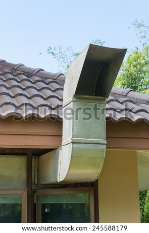 This is a Stainless steel chimneys of kitchen