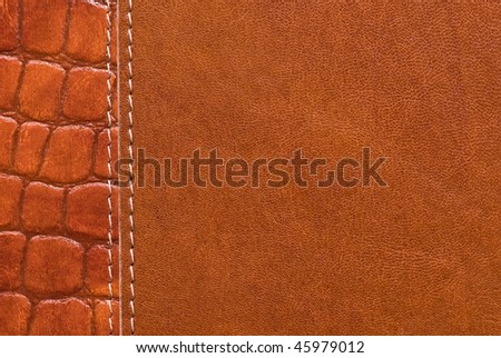 Brown textured leather surface
