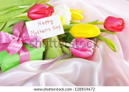 gift of flowers.Mother's day.