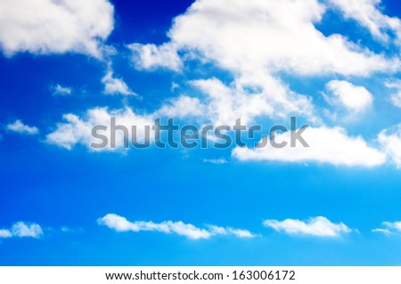 Beautiful blue sky with white clouds. For the background and abstraction