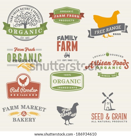 Family Farm Icon Set Family Farm Icon Set