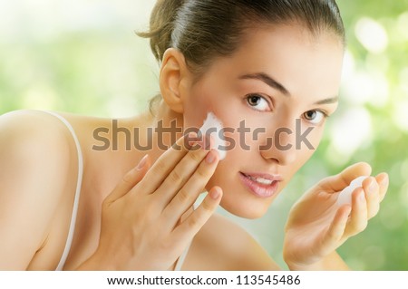 beautiful girl washes his face beautiful girl washes his face