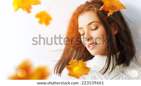 beauty woman on the white background