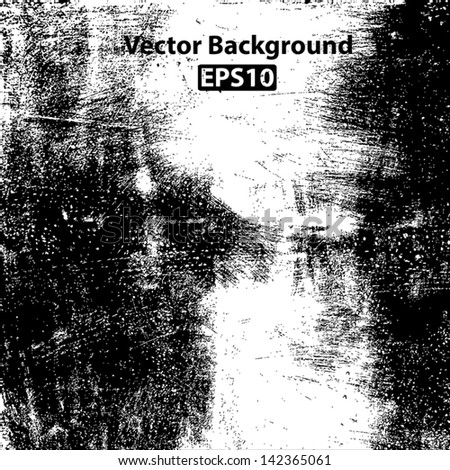 Scratched grunge brushed texture. EPS10 vector background.
