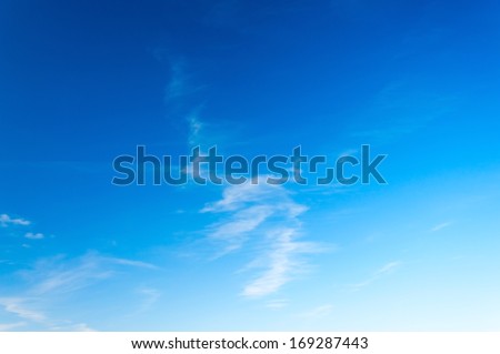 Light Sky Background, Clear Sky With Light Clouds At Sunny Day.