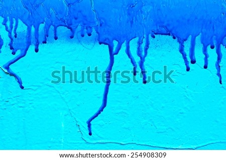 Blue paint drips background for your design.