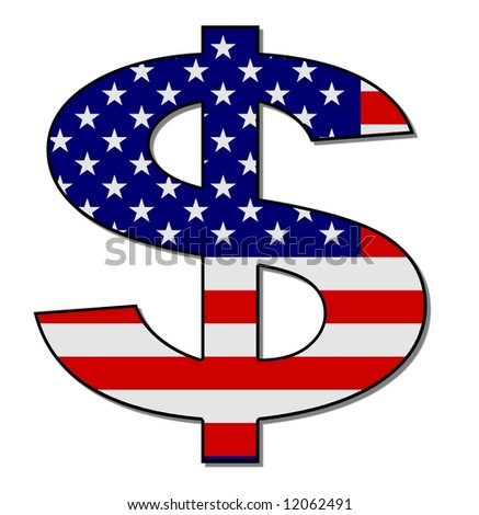 Dollar Sign - Us Flag Stock Photo 12062491 : Shutterstock