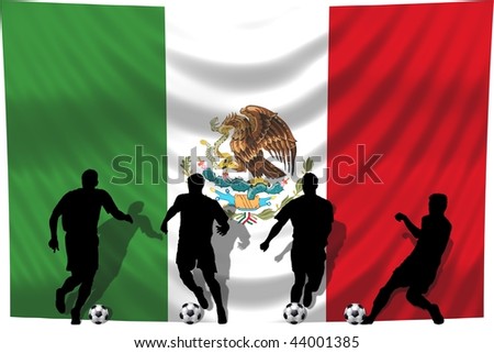 mexico soccer team logo. stock photo : soccer player
