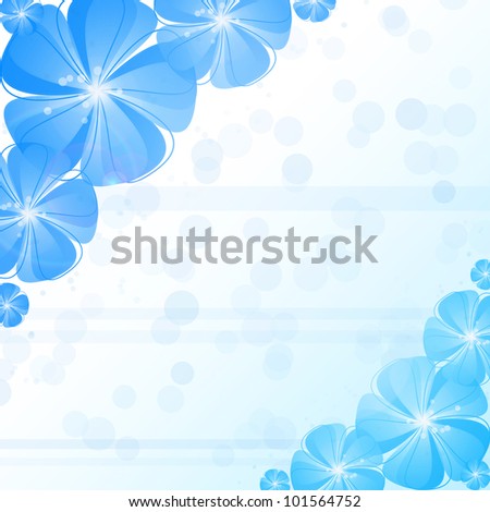 Blue Flower abstract background