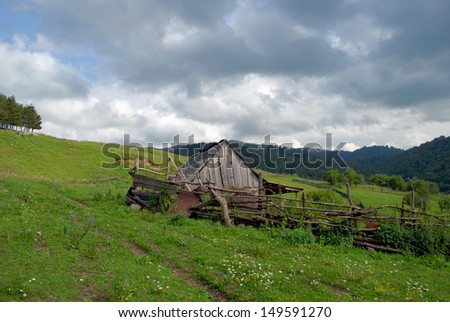 Old cabin in the mountains of Armenia