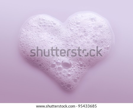 Heart Made from Soap Foam