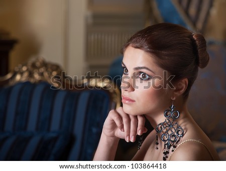 Beautiful young woman with big eyes