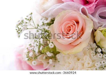 stock photo wedding background decoration with beautiful pink rose