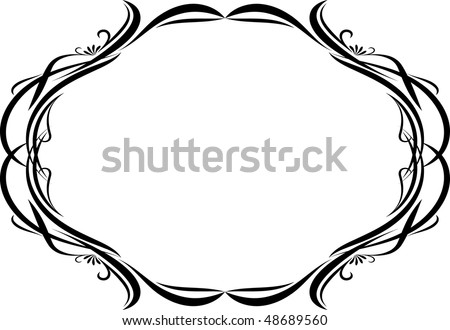 oval frame vector