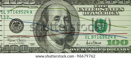 money bill and decrease graph