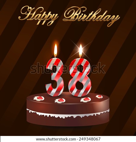 38 Years Birthday Design My 38th Stock Vector (Royalty Free