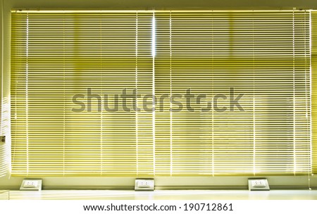 Metal Blinds with drawstring. jalousie texture