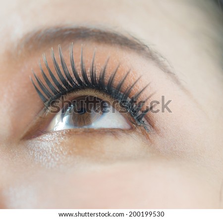 asian woman eye , close up shot
