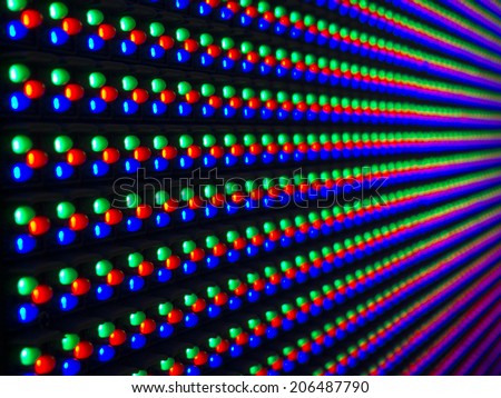 selective focus of LED on panel, texture background